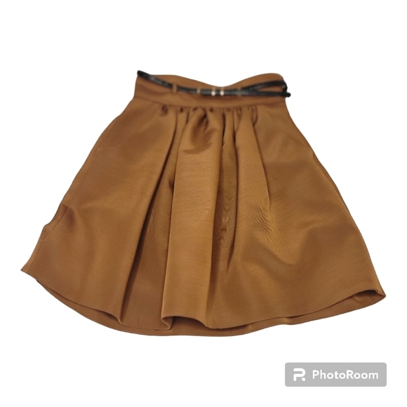 WHIT WOOL FAILLE BELTED MINI WOMEN SKIRT SIZE 0 - Picture 9 of 9